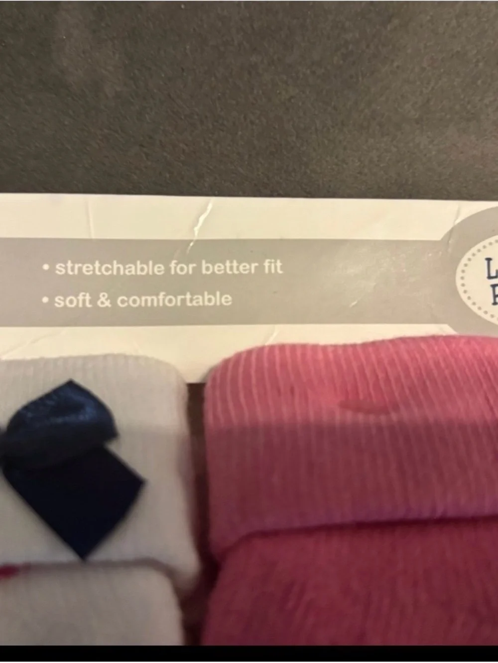 Luvable Friends Pink & Navy Patterned Kids Socks - 8 Pair